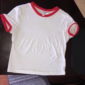 White & Red H&M Tee